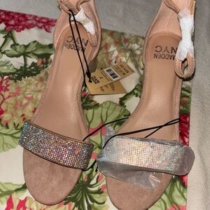 Madden NYC  Women's Tan Sandals with Rhinestone